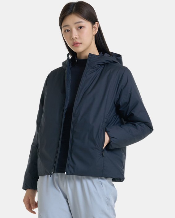 여성 ColdGear® Infrared 라이트웨이트 다운 재킷 in Black image number 2